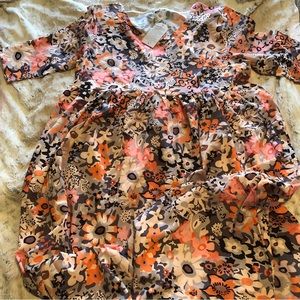 Made with Love floral swing midi/maxi dress size M NWT